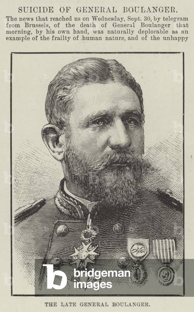 The late General Boulanger (engraving)