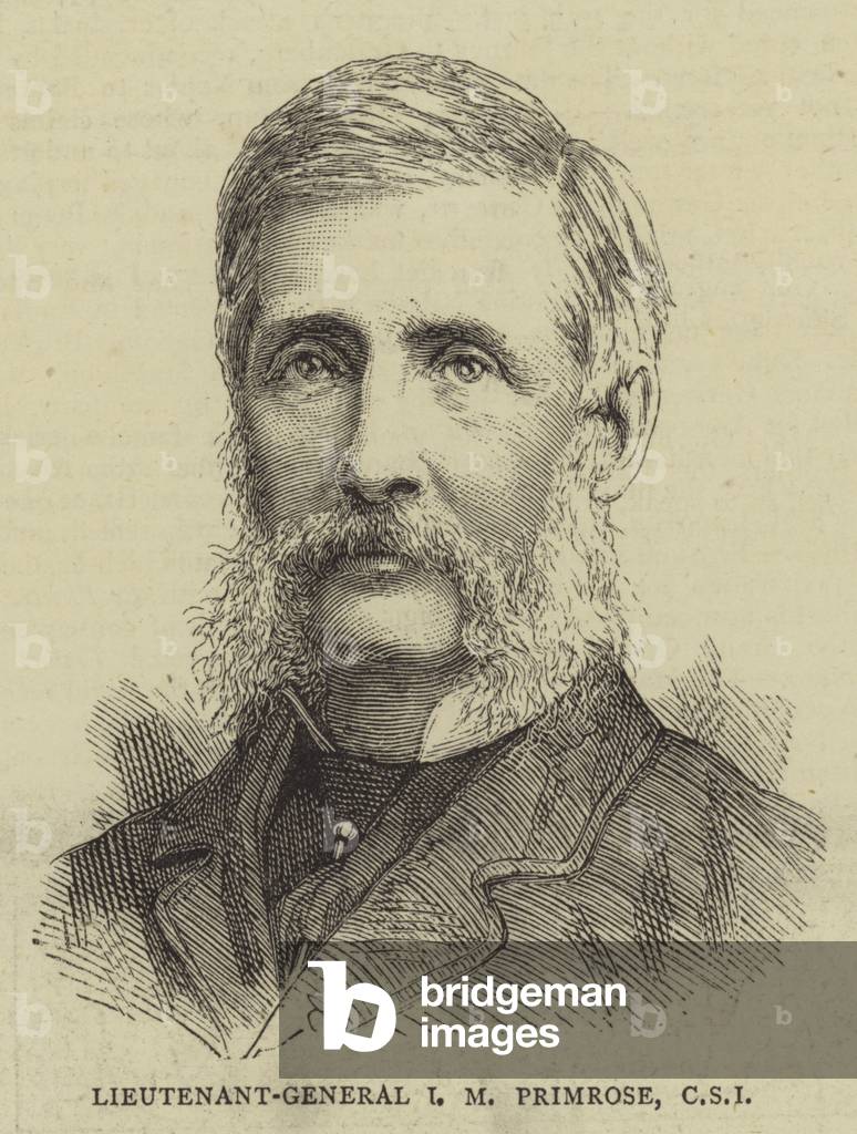 Lieutenant-General J M Primrose, CSI (engraving)