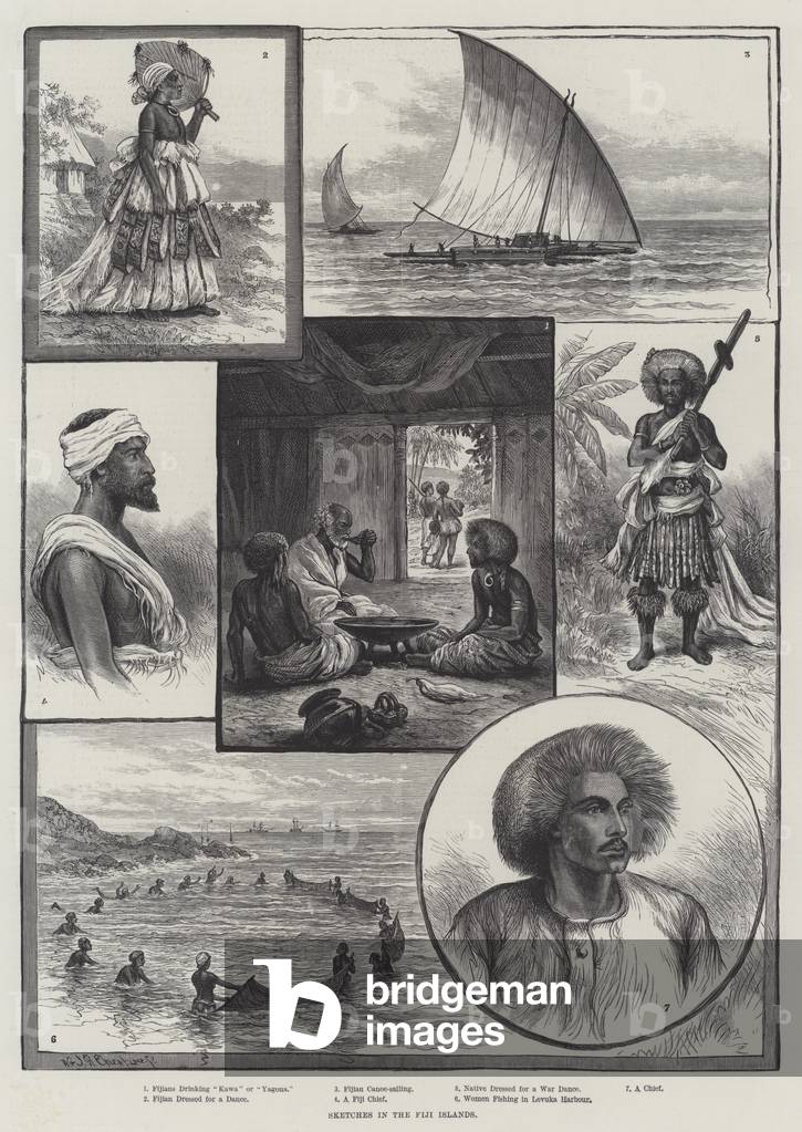 Sketches in the Fiji Islands (engraving)