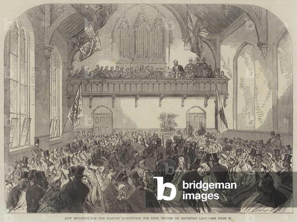 New Building for the Masonic Institution for Boys, opened on Saturday Last (engraving)
