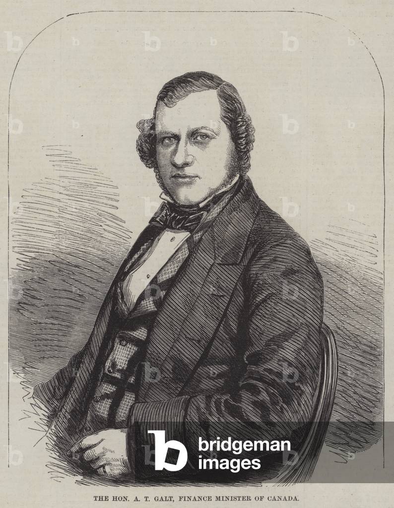 The Honourable A T Galt, Finance Minister of Canada (engraving)