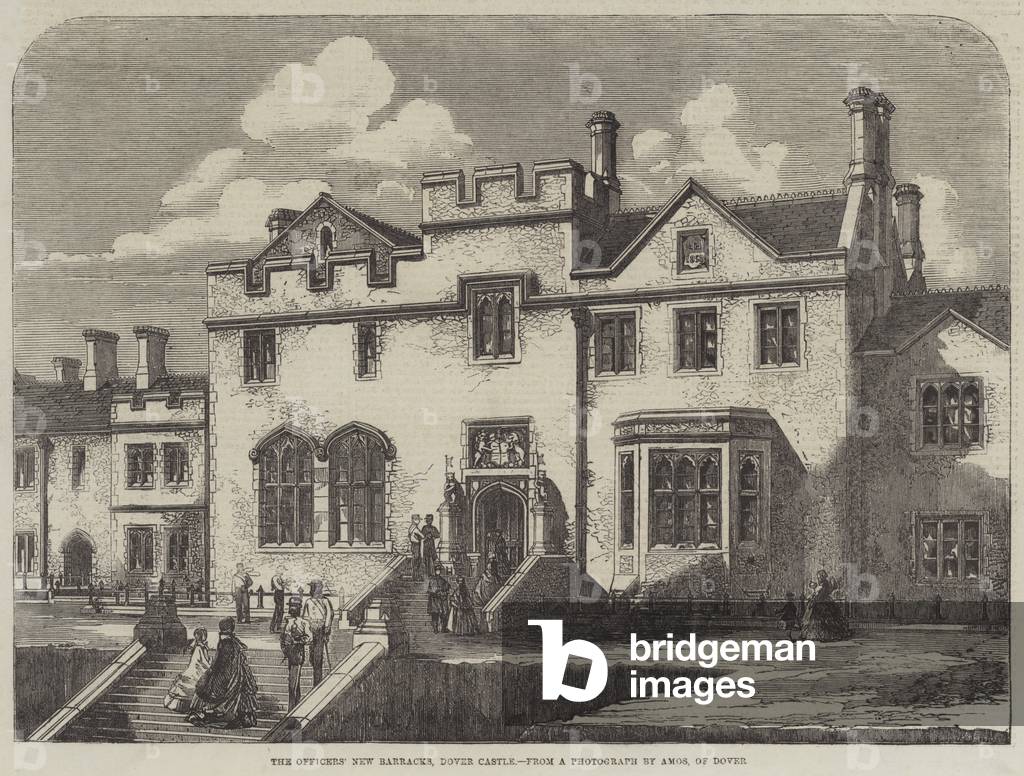 The Officers' New Barracks, Dover Castle (engraving)