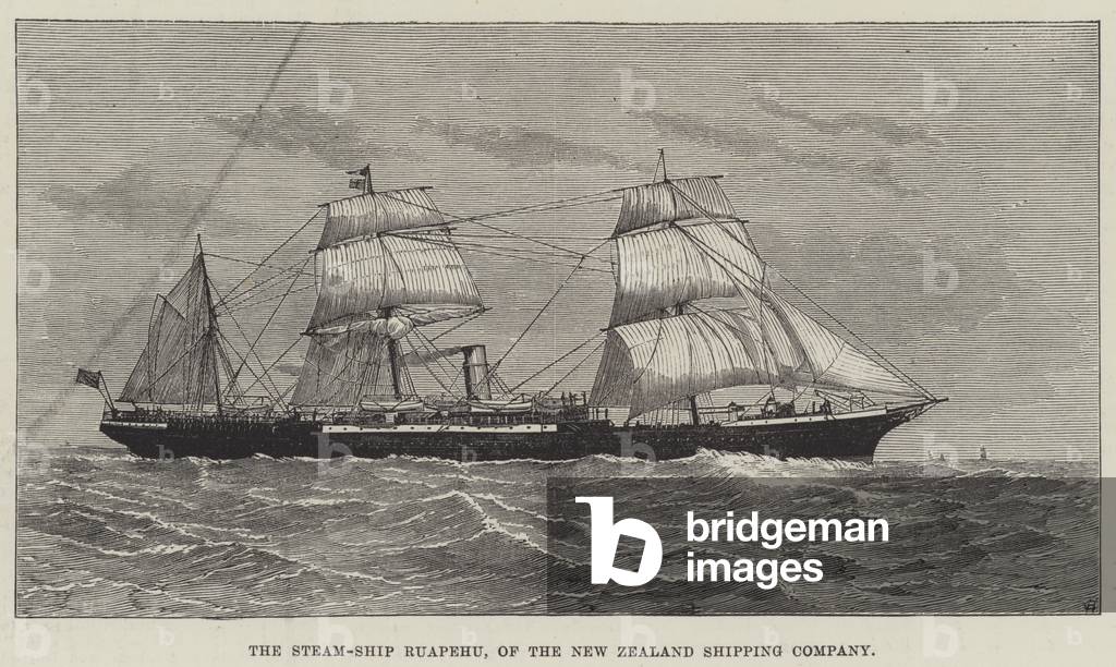 The Steam-Ship Ruapehu, of the New Zealand Shipping Company (engraving)