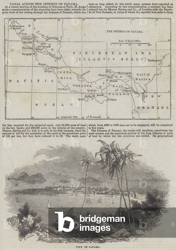 Canal across the Isthmus of Panama (engraving)