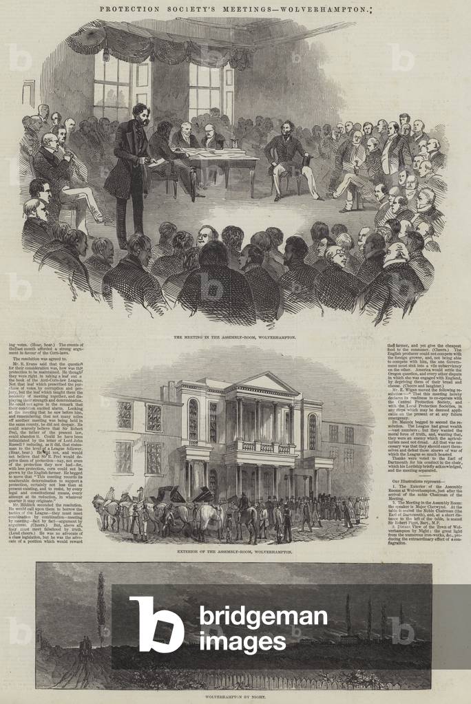 Protection Society's Meetings, Wolverhampton (engraving)