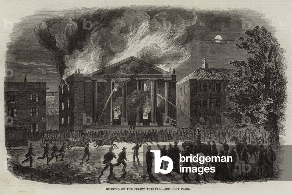 Burning of the Jersey Theatre (engraving)
