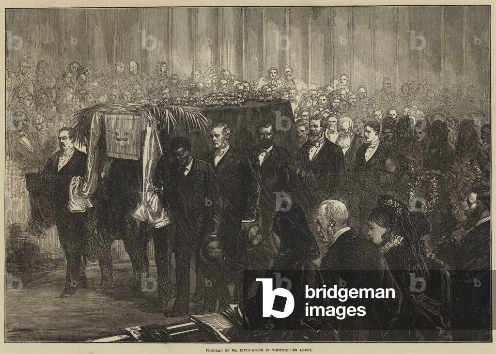 Funeral of Dr Livingstone in Westminster Abbey (engraving)