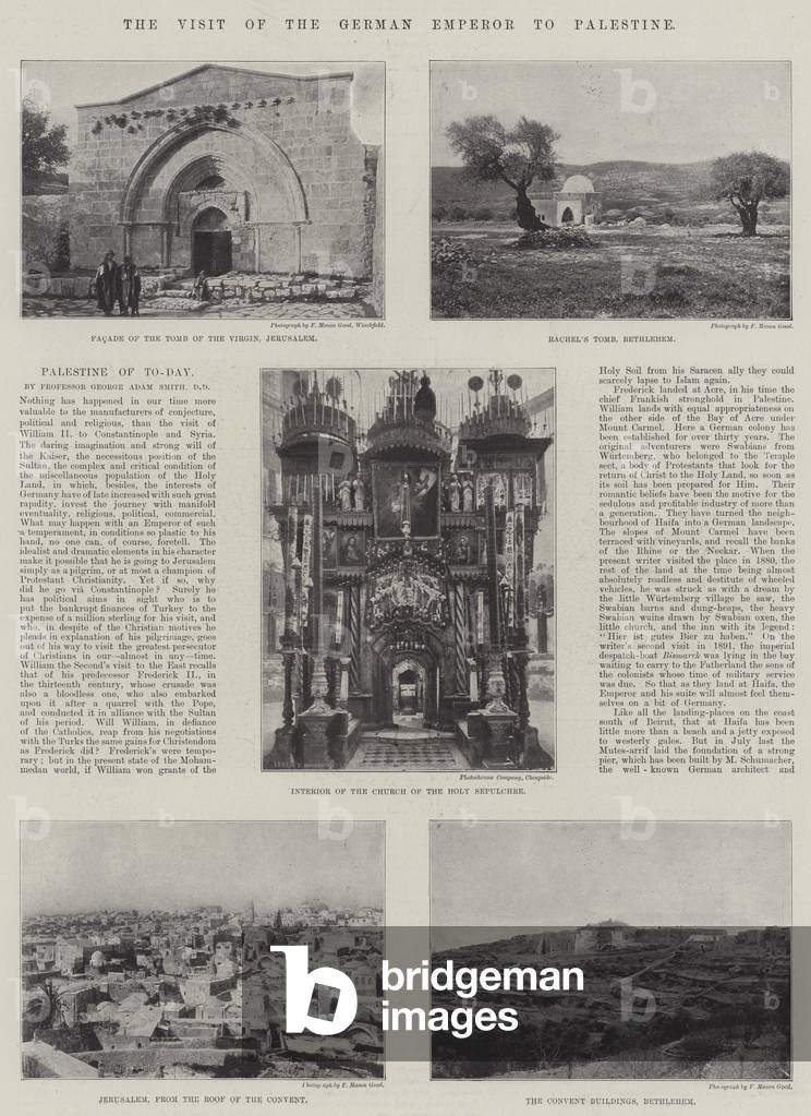 The Visit of the German Emperor to Palestine (b/w photo)