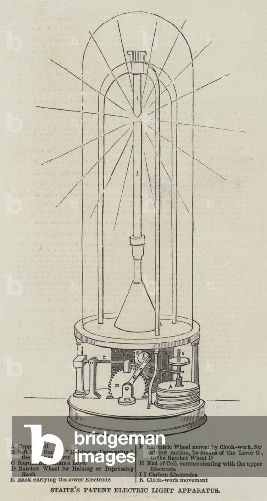 Staite's Patent Electric Light Apparatus (engraving)