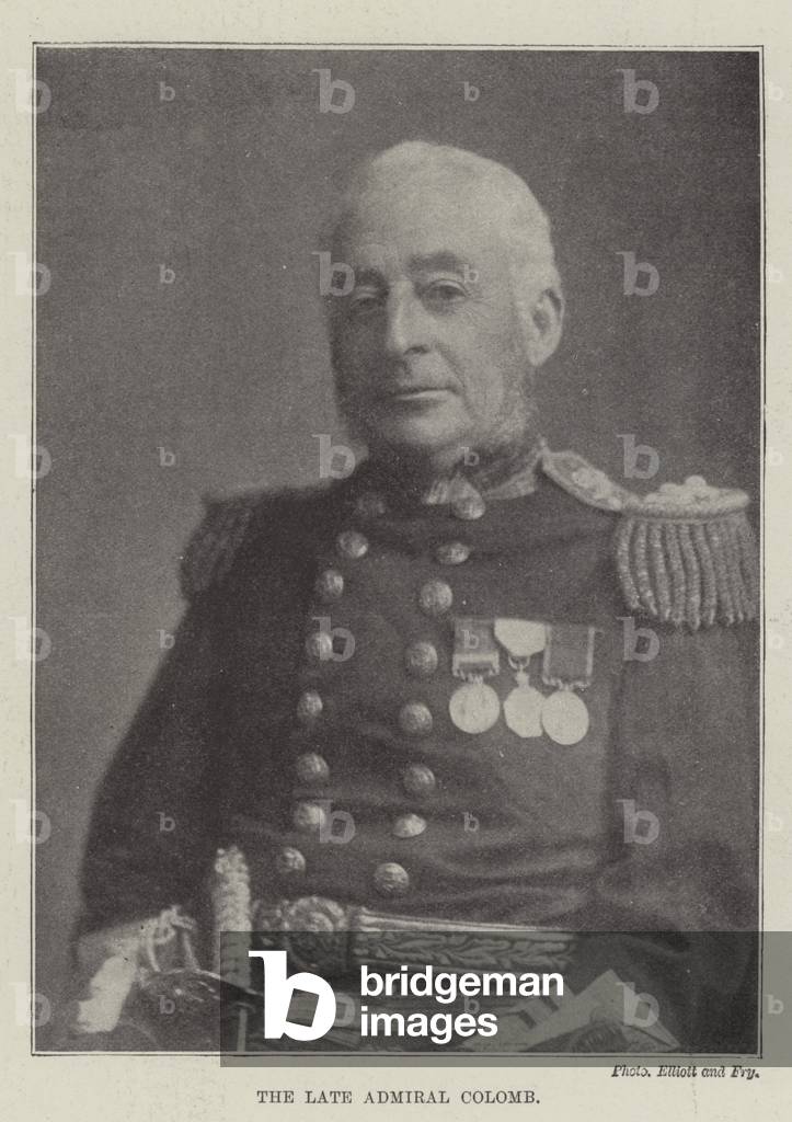 The late Admiral Colomb (b/w photo)
