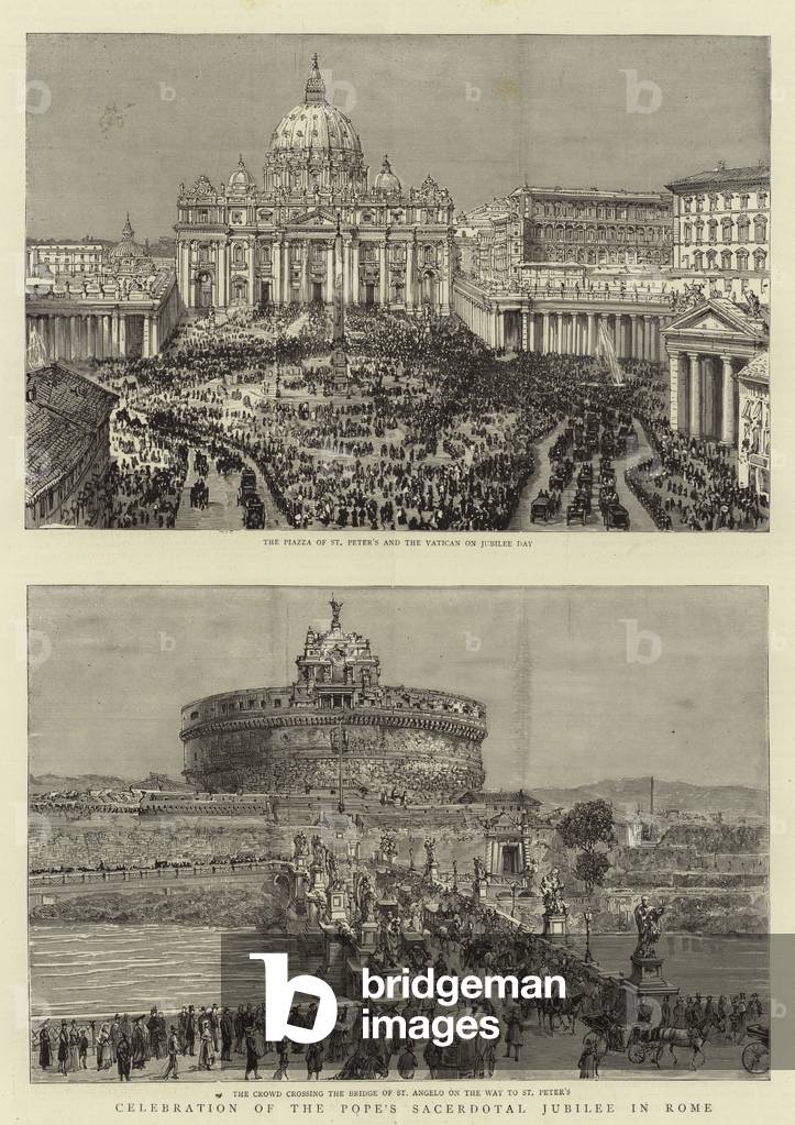Celebration of the Pope's Sacerdotal Jubilee in Rome (engraving)