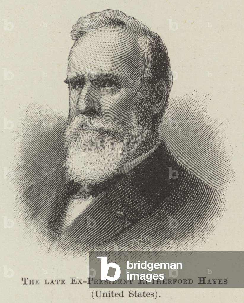 The late Ex-President Rutherford Hayes, United States (engraving)