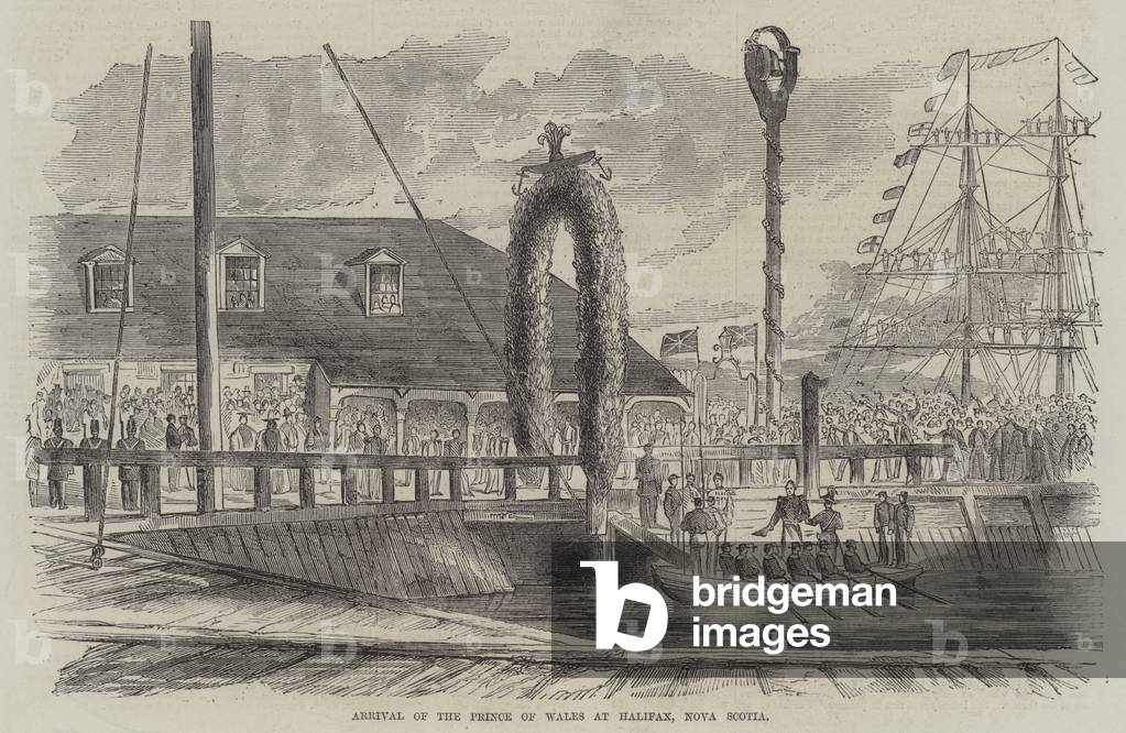 Arrival of the Prince of Wales at Halifax, Nova Scotia (engraving)