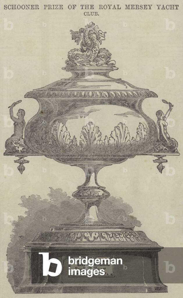Schooner Prize of the Royal Mersey Yacht Club (engraving)