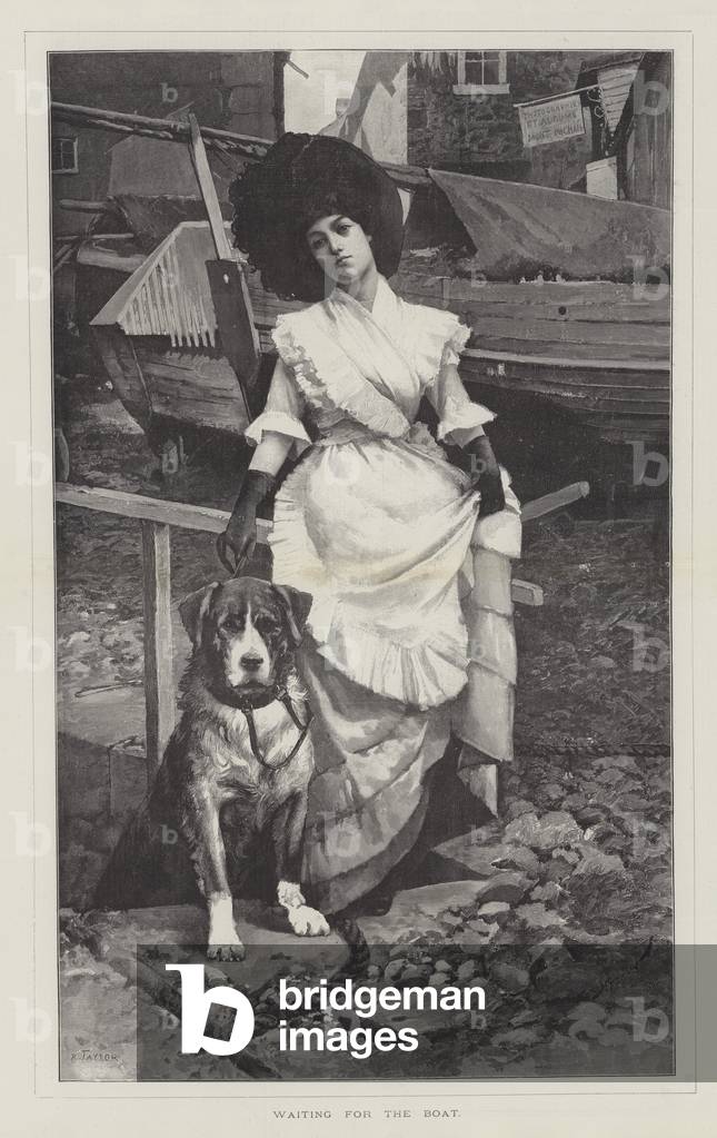 Waiting for the Boat (engraving)