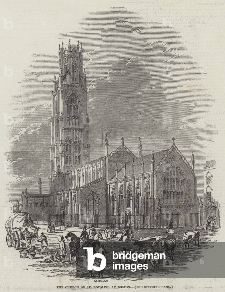 The Church of St Botolph, at Boston (engraving)