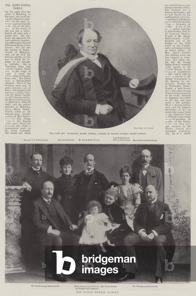 The Baden-Powell Family (b/w photo)