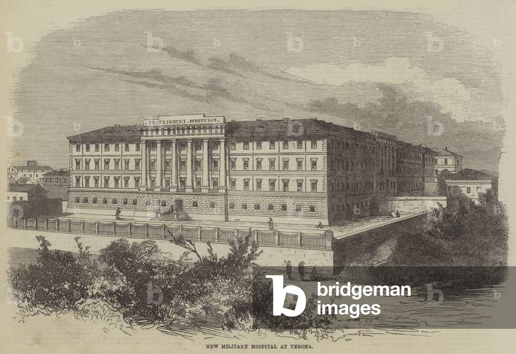 New Military Hospital at Verona (engraving)