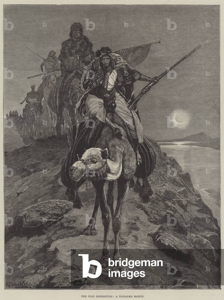 The Nile Expedition, a Toilsome March (engraving)
