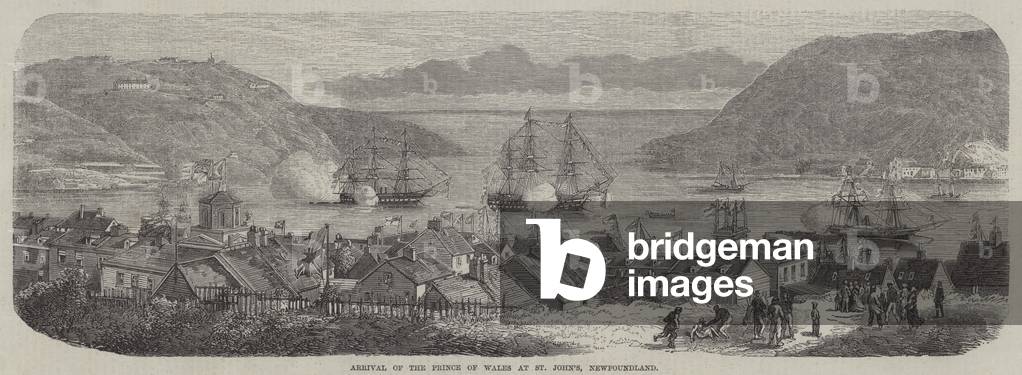 Arrival of the Prince of Wales at St John's, Newfoundland (engraving)