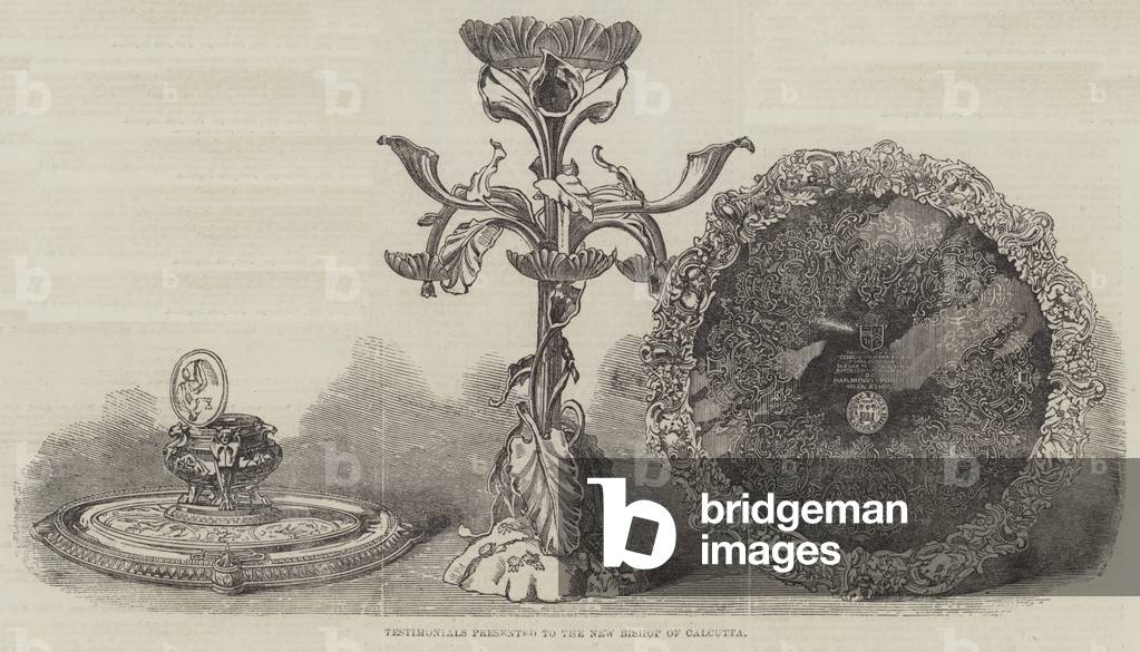 Testimonials presented to the New Bishop of Calcutta (engraving)