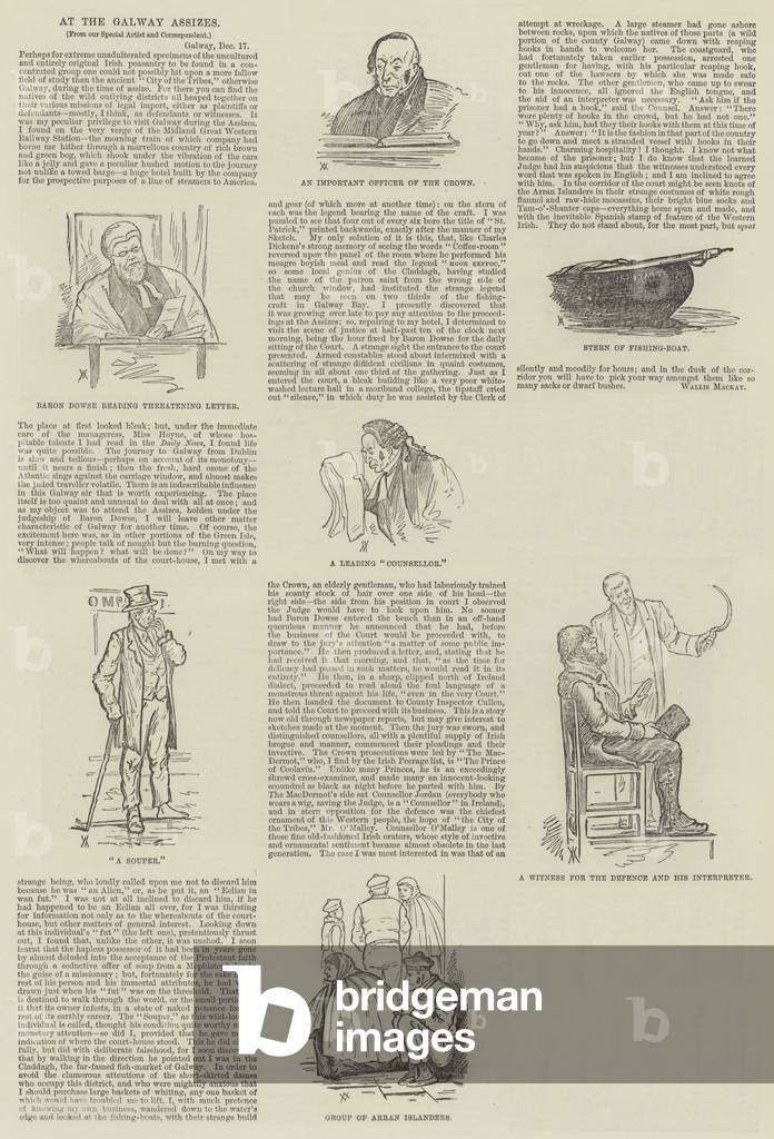 At the Galway Assizes (engraving)