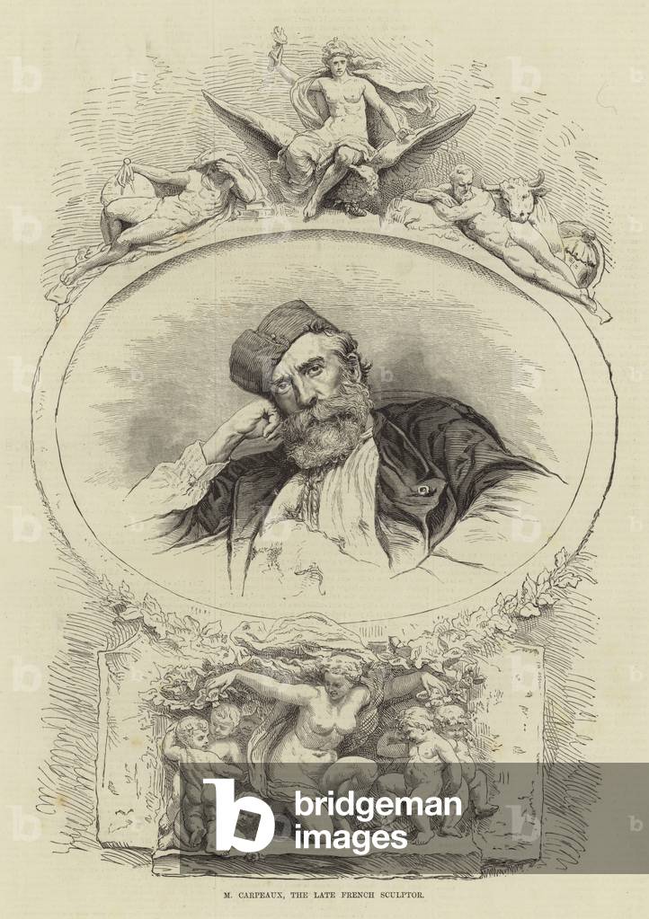 M Carpeaux, the late French sculptor (engraving)