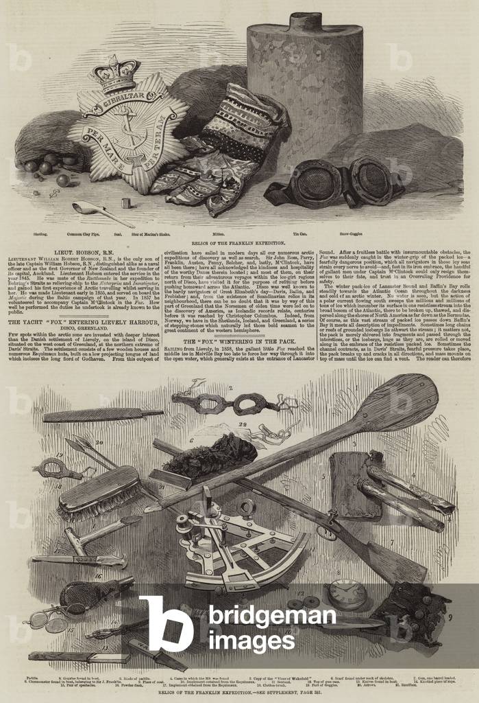 Relics of the Franklin Expedition (engraving)