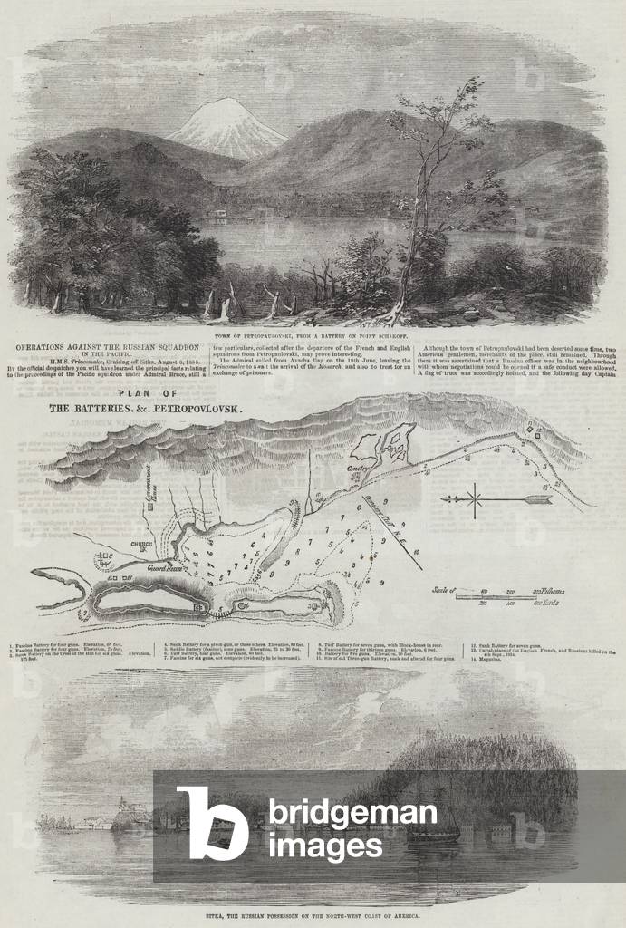 Operations against the Russian Squadron in the Pacific (engraving)