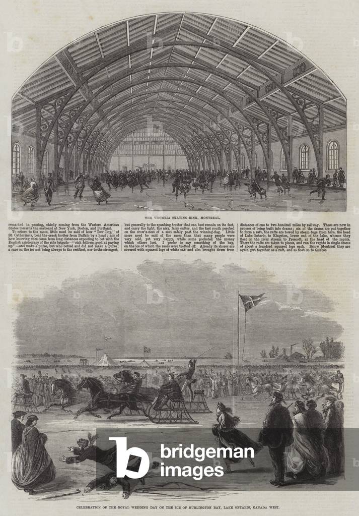 Ice Skating in Canada (engraving)
