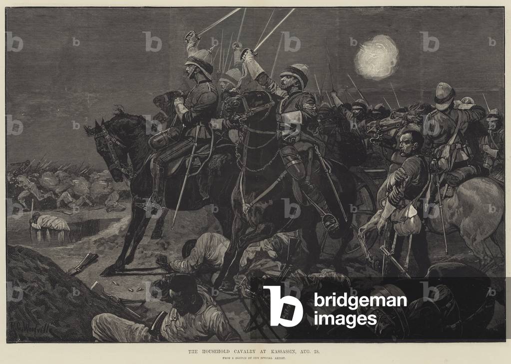 The Household Cavalry at Kassassin, 28 August (engraving)