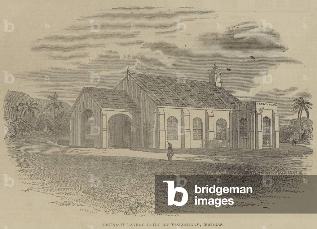Church lately built at Vizianagram, Madras (engraving)