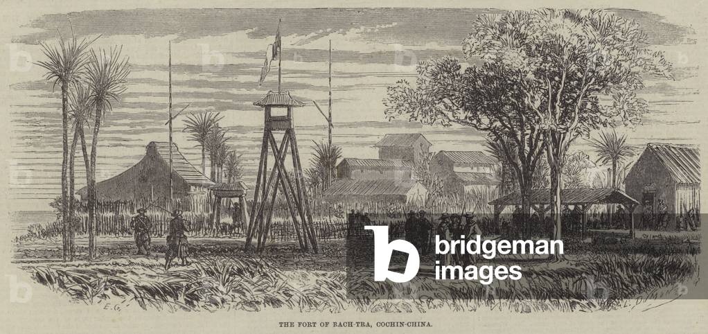 The Fort of Rach-Tra, Cochin-China (engraving)