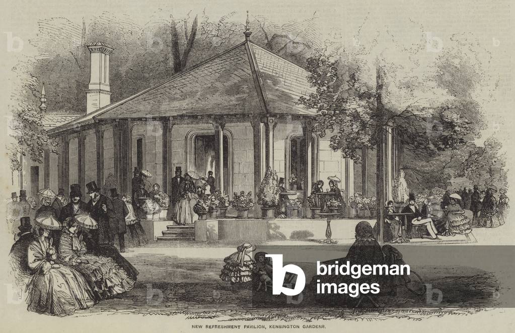 New Refreshment Pavilion, Kensington Gardens (engraving)