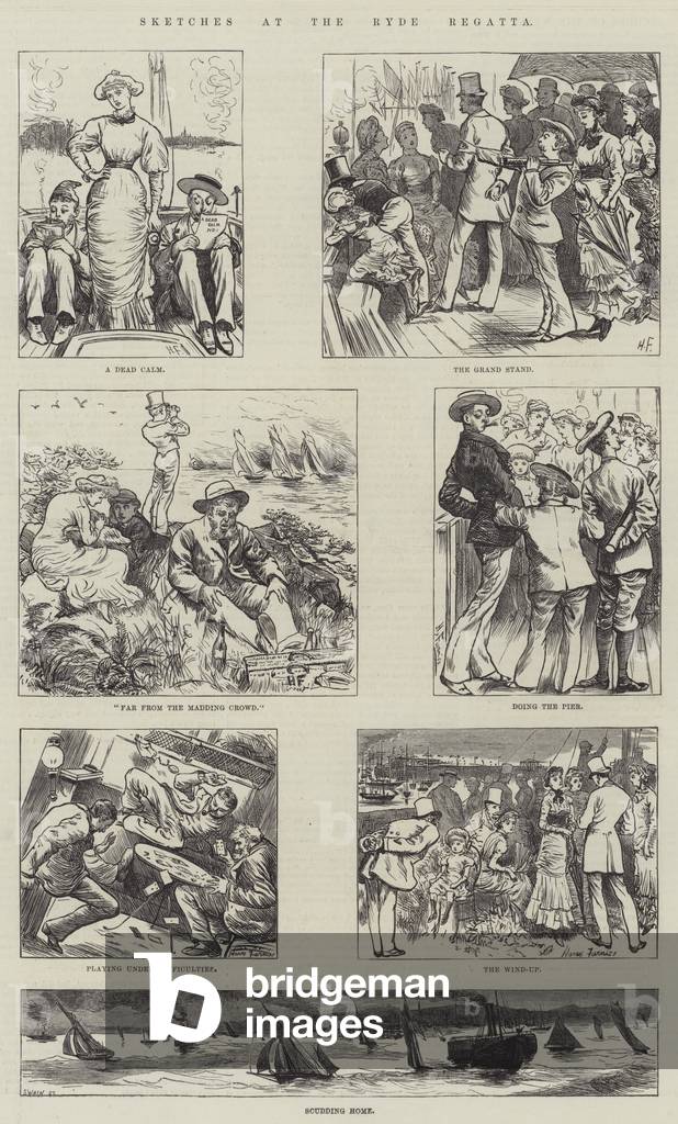 Sketches at the Ryde Regatta (engraving)
