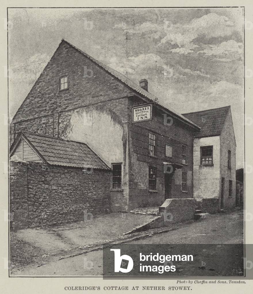 Coleridge's Cottage at Nether Stowey (b/w photo)
