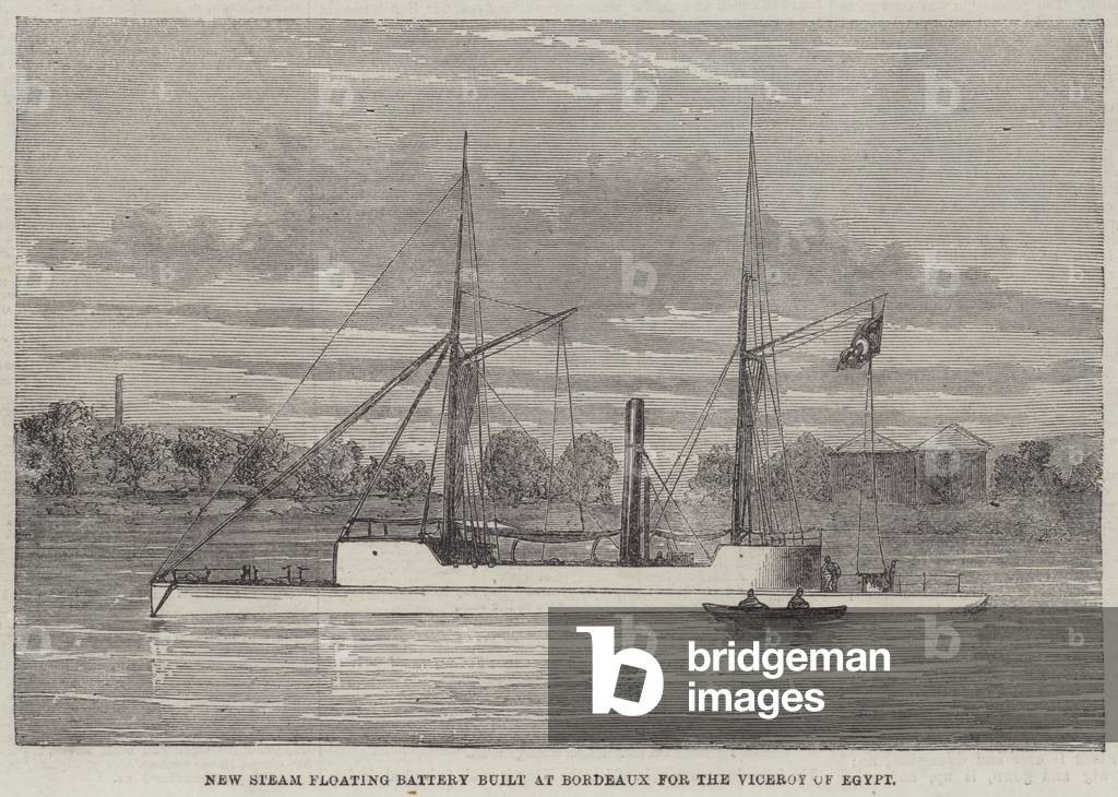 New Steam Floating Battery built at Bordeaux for the Viceroy of Egypt (engraving)