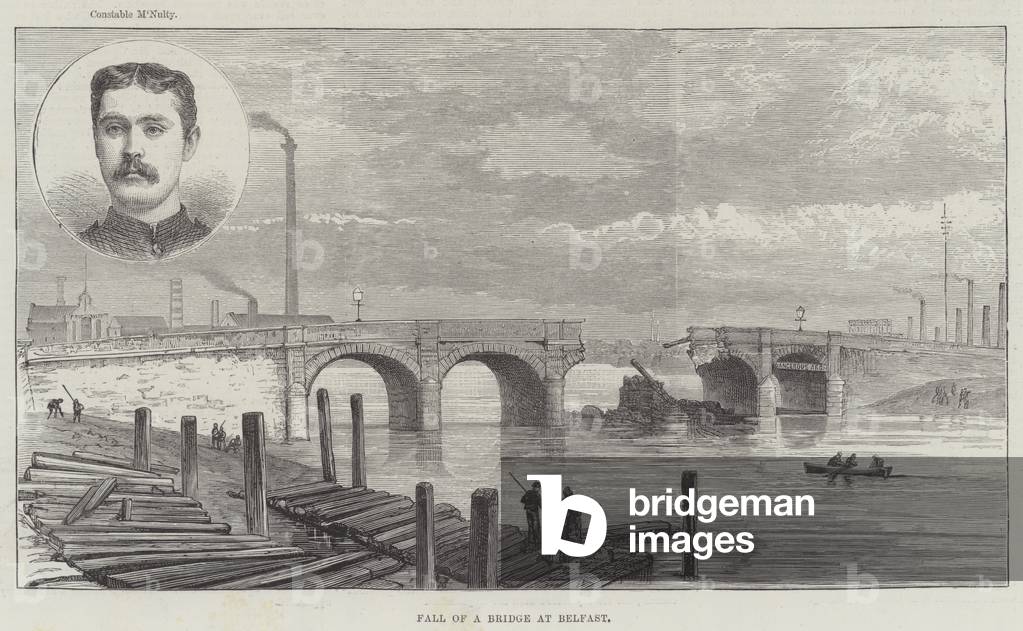 Fall of a Bridge at Belfast (engraving)
