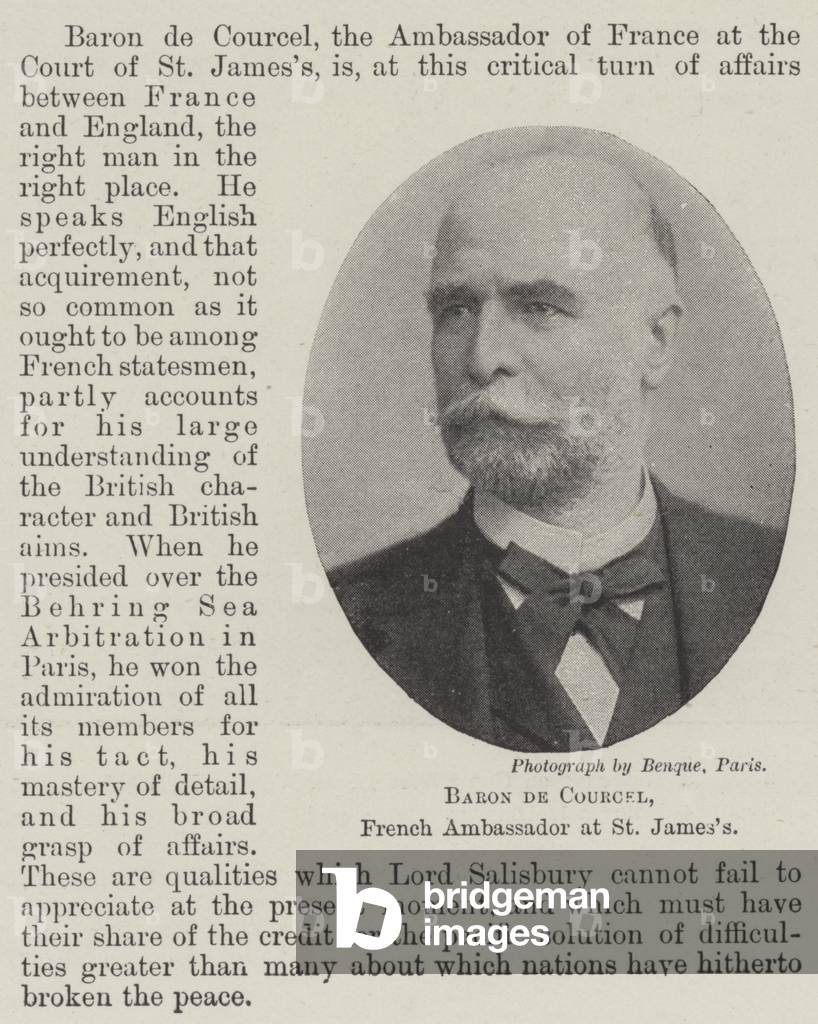 Baron de Courcel, French Ambassador at St James's (b/w photo)