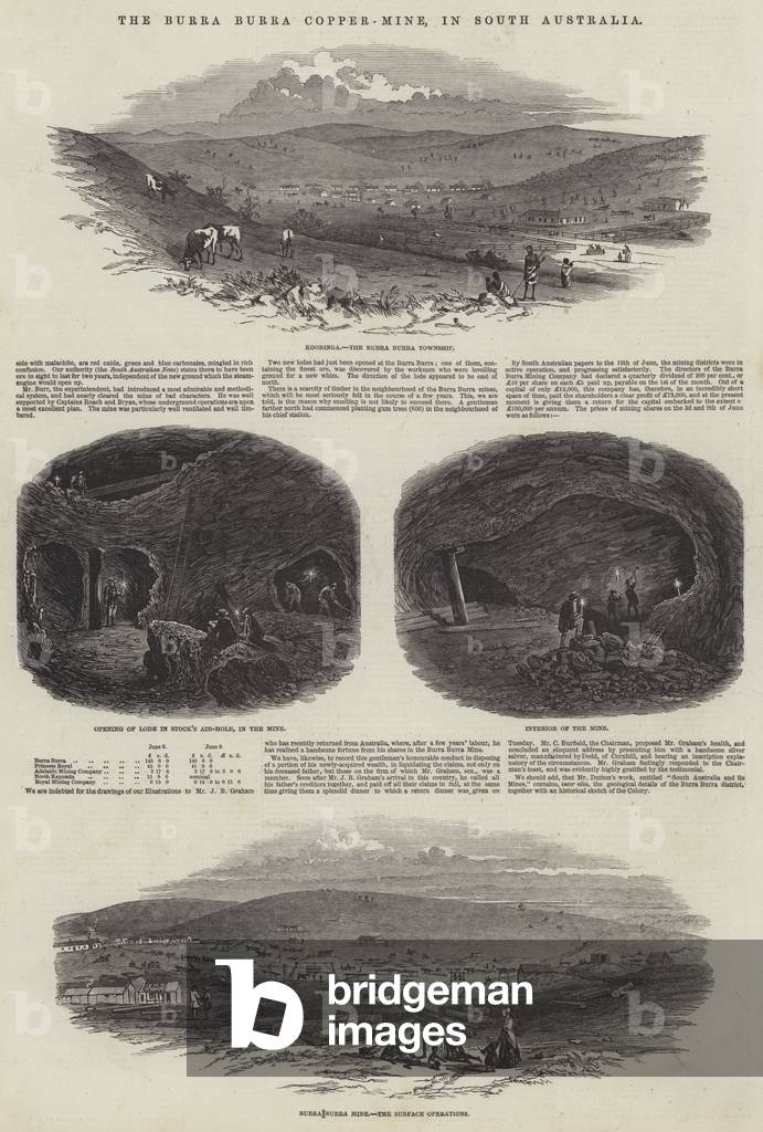 The Burra Burra Copper-Mine in South Australia (engraving)