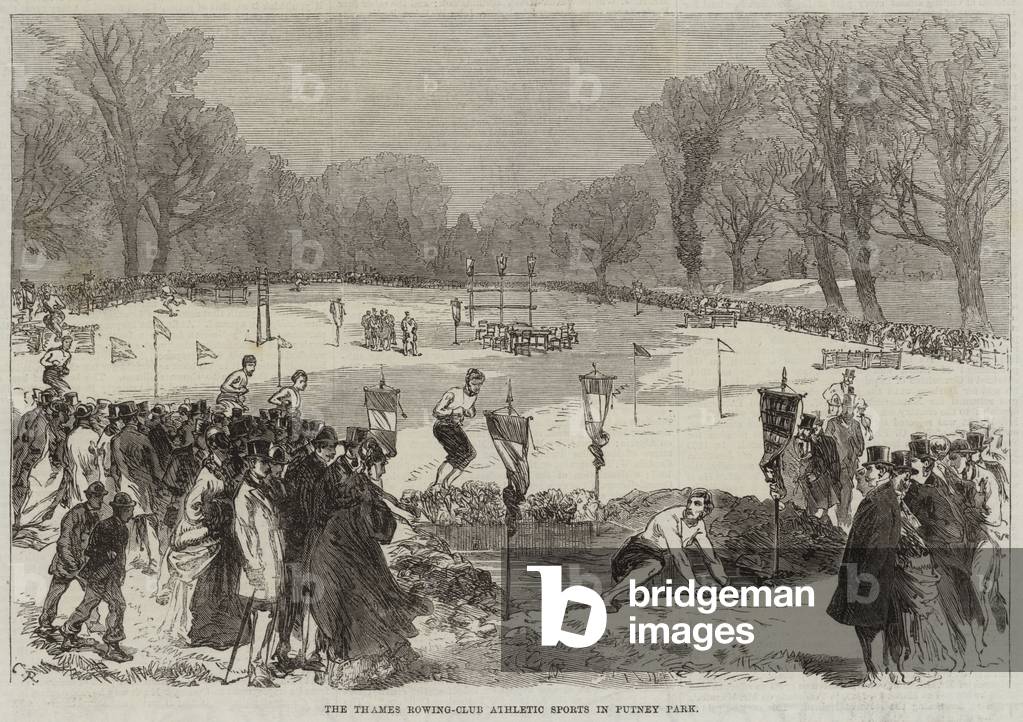 The Thames Rowing-Club Athletic Sports in Putney Park (engraving)