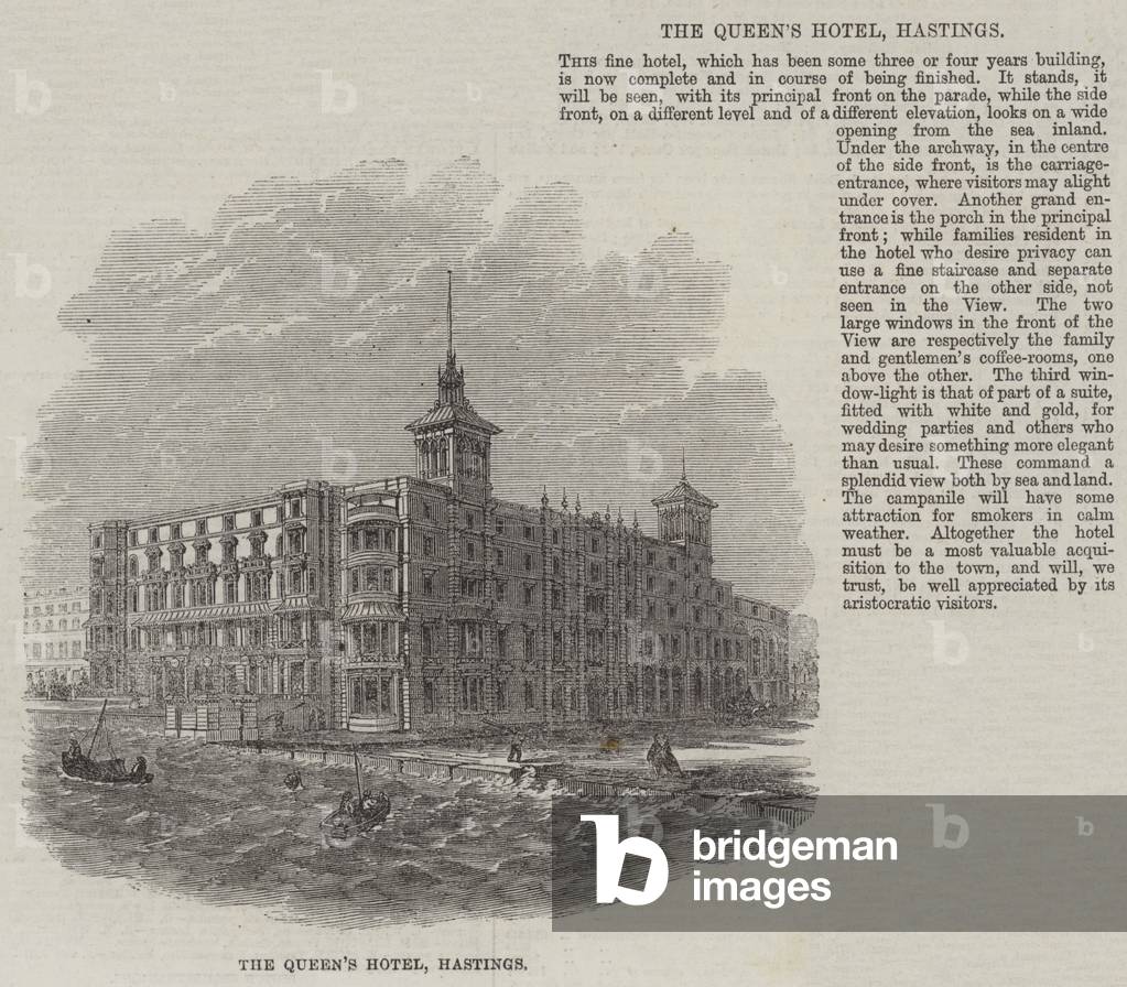 The Queen's Hotel, Hastings (engraving)