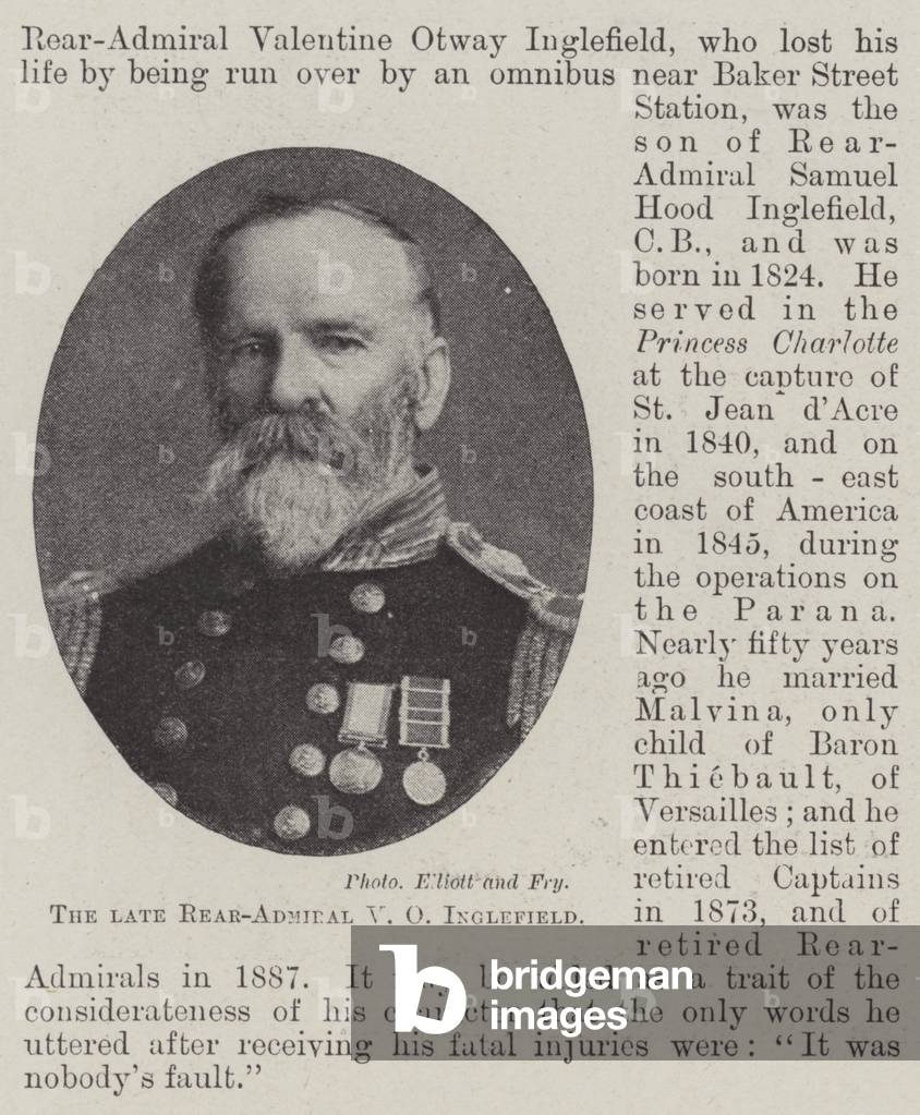 The late Rear-Admiral V O Inglefield (b/w photo)