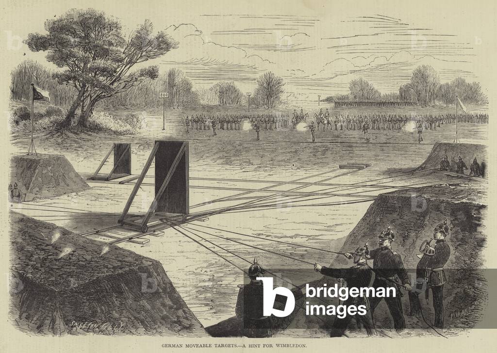 German Moveable Targets, a Hint for Wimbledon (engraving)