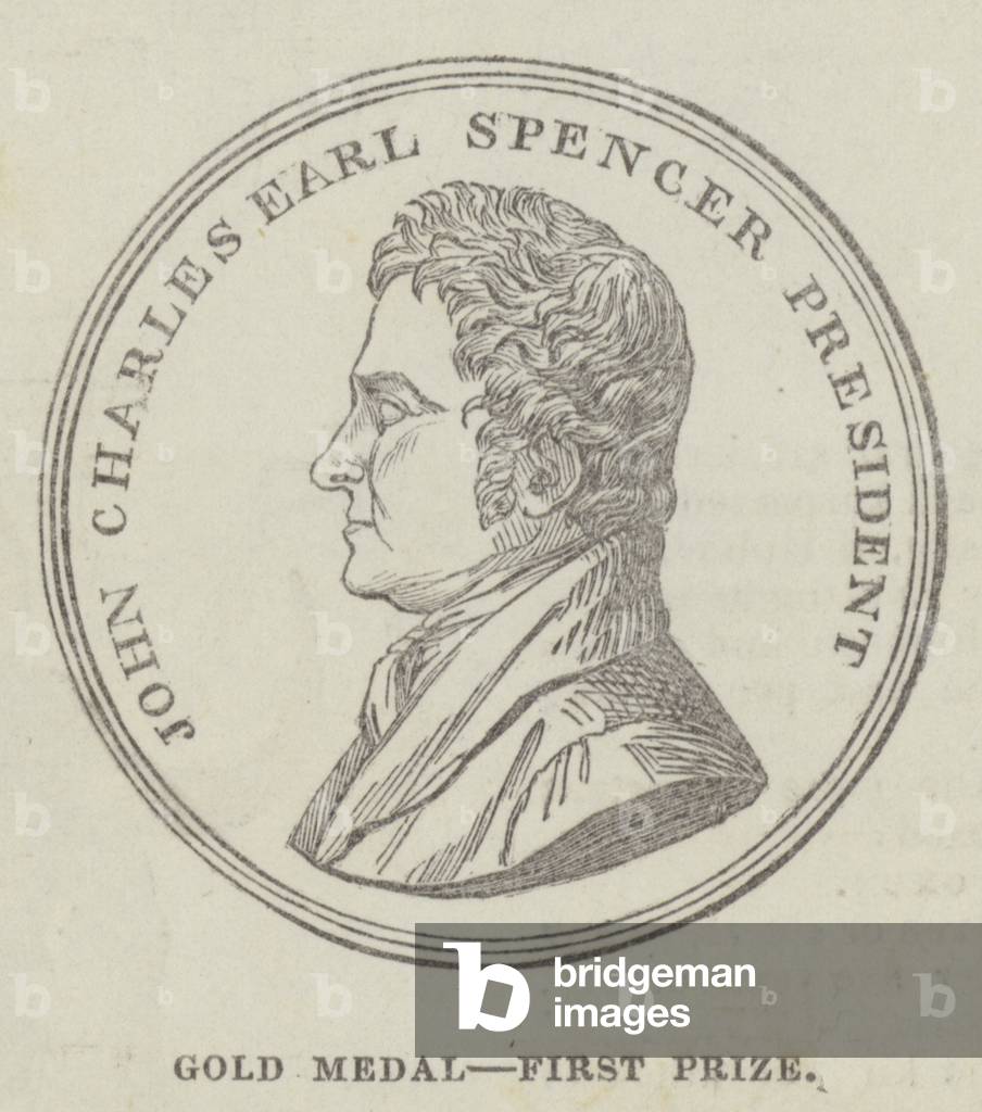 Gold Medal of Smithfield Club Prize Cattle Show (engraving)