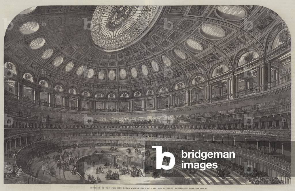 Interior of the Proposed Royal Albert Hall of Arts and Sciences, Kensington Gore (engraving)