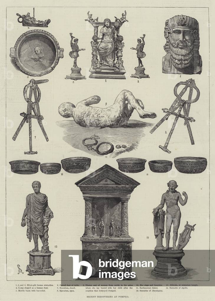 Recent Discoveries at Pompeii (engraving)