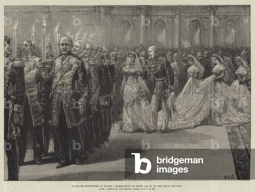 Marriage Festivities at Berlin, Fackel-Tanz, or Torch Dance, at the Royal Wedding (engraving)