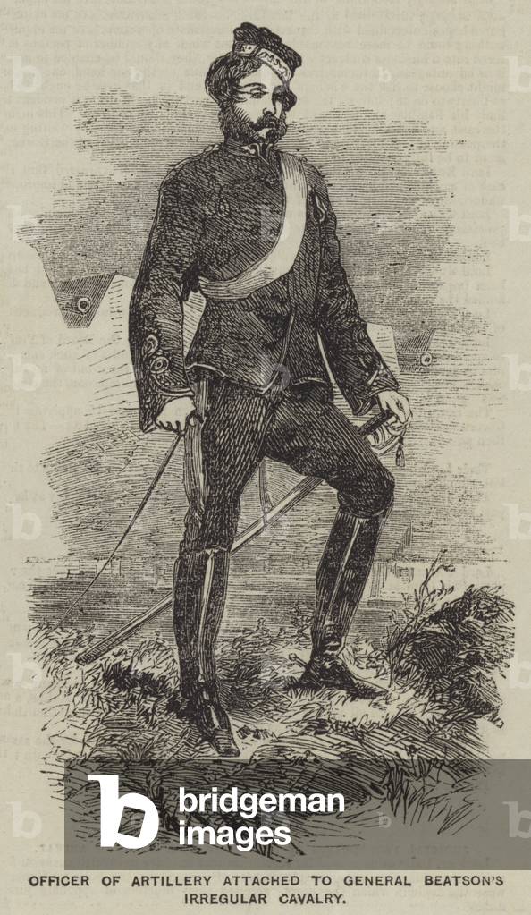Officer of Artillery attached to General Beatson's Irregular Cavalry (engraving)