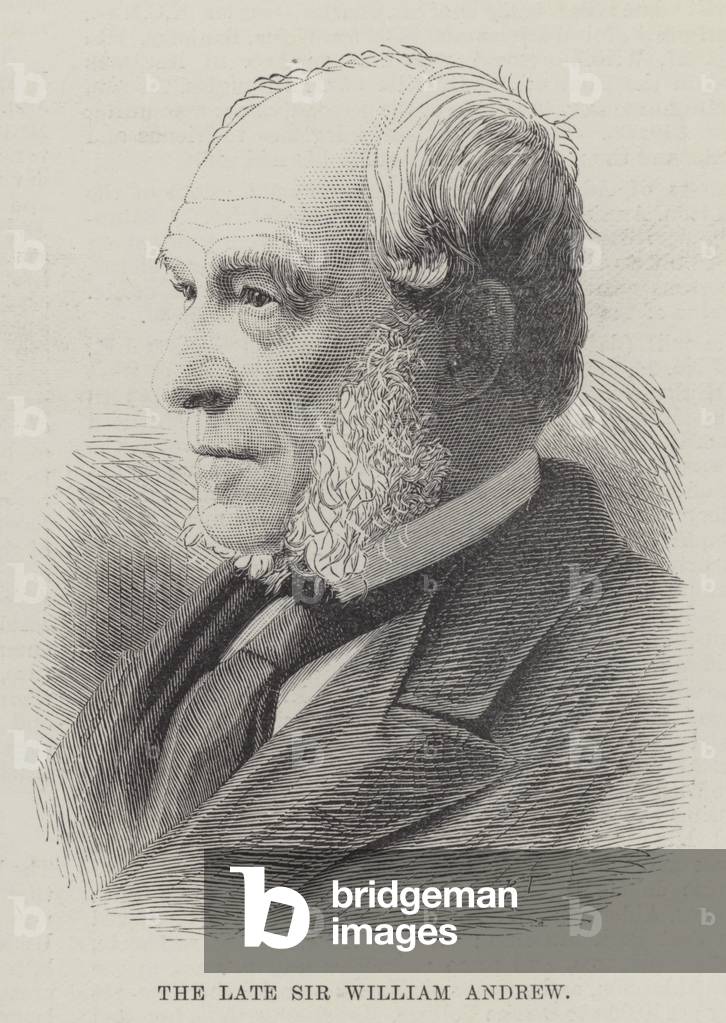 The late Sir William Andrew (engraving)